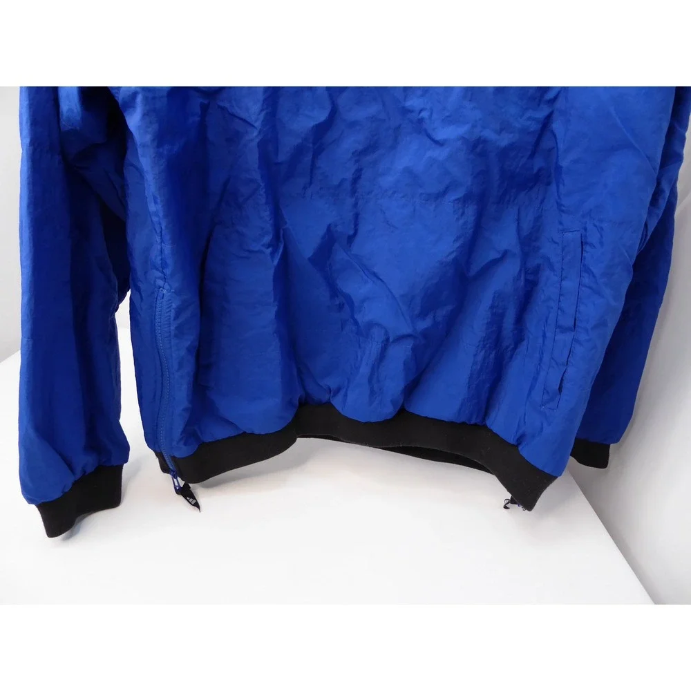Adidas Vintage Y2K Windbreaker Pullover Blue Orange V-Neck Jacket Men's Medium